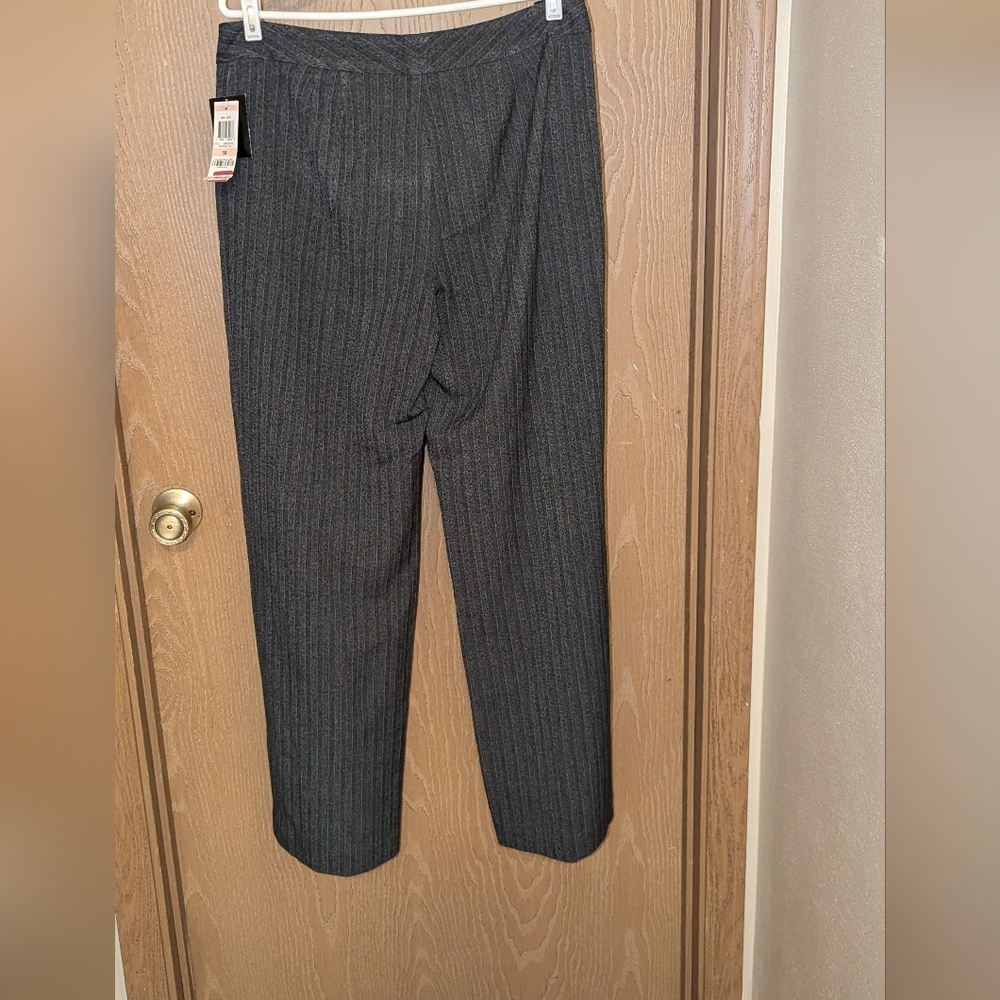 NWT Alfani Charcoal Teal NYC City Pants Size 10 - Picture 3 of 9